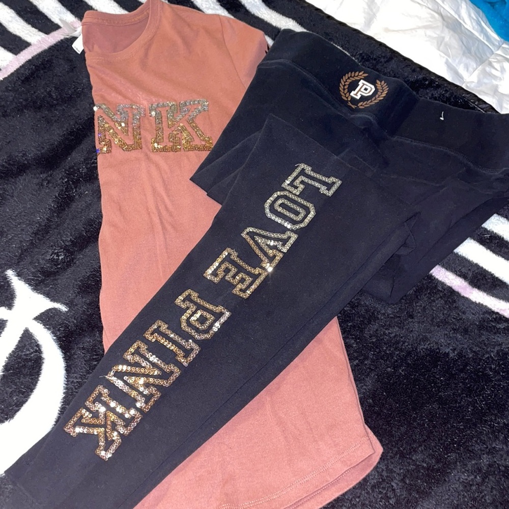 VS Pink ombré bling set LARGE